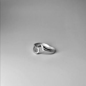 Fine Silver Abstract Dichotomy Ring